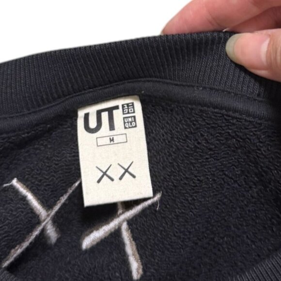 KAWS x Uniqlo Black Longsleeve Sweatshirt - Picture 6 of 7